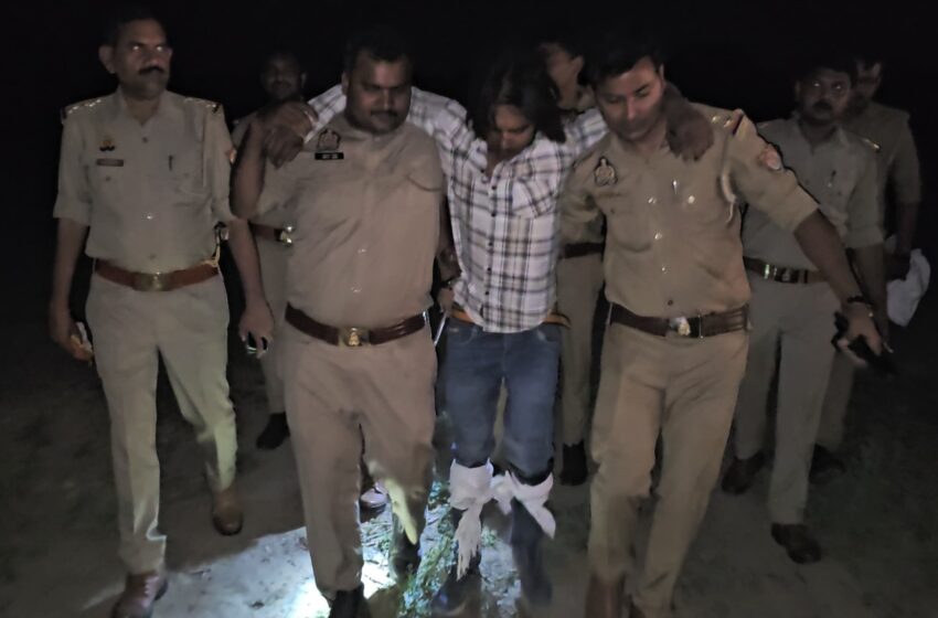  सर्राफा व्यापारी के घर लूटपाट करने वाला बदमाश पुलिस मुठभेड़ में गिरफ्तार हुआ…।।