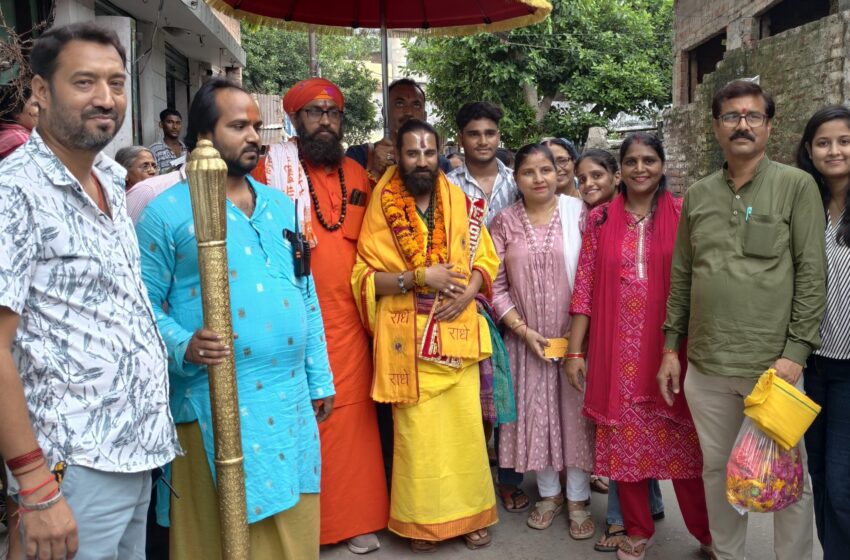  महामंडलेश्वर शिवम जी महाराज के प्रथम आगमन पर विठ्ठल आश्रम में हुआ भव्य स्वागत*