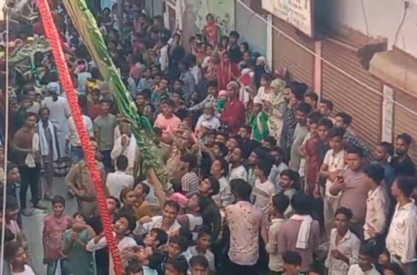  अलम, जुलूस व जुल्फिकार पर श्रद्धालुजनों ने चांदी के नींबू चढ़ाकर मन्नतें मांगी*
