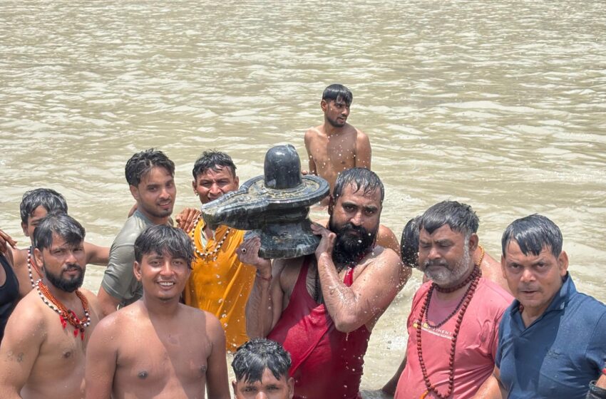  हर की पौड़ी से डाक कांवर लेकर बटेश्वर पहुंचे ‘लंकेश’